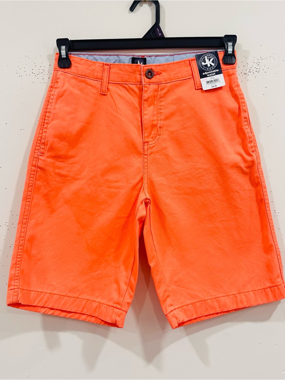 J Khaki Boys Shorts Flat Front Coral Coast Prep Style 16R NWT